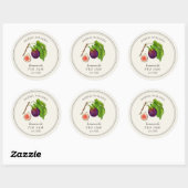 Sticker Rond Jam Fig vintage sur Off White (Feuille)
