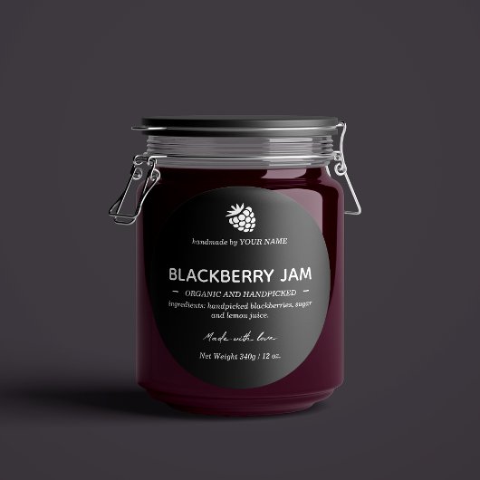 Sticker Rond Jam Jar Label Packaging Design
