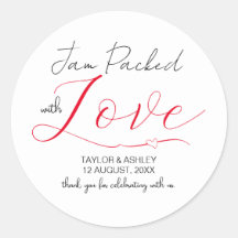 Jam Packed with Love Minimal Script Mariage