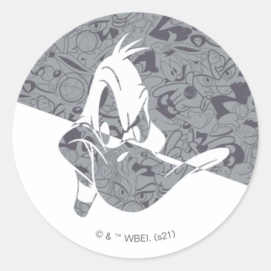 Sticker Rond JAM SPACE : UN NOUVEAU LEGAC™ | DAFFY DUCK™ Motif (Devant)