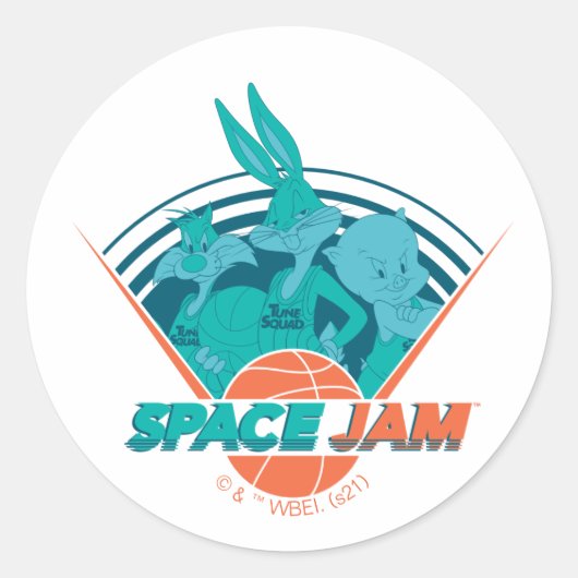 Sticker Rond JAM SPACE : UN NOUVEAU LEGAC™ | Équipe Futuriste R (Devant)