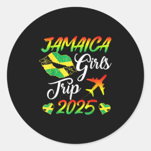 Sticker Rond Jamaica Girls Trip 2025 Jamaïque Summer Vacation T