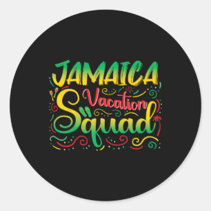 Sticker Rond Jamaica Vacation Squad 2025 - Famille de jumelage