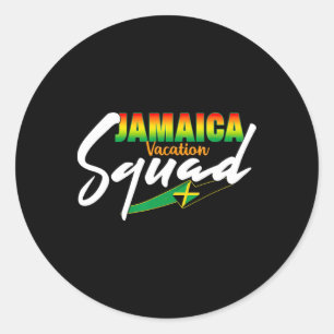 Sticker Rond Jamaica Vacation Squad 2025 Famille du groupe de j