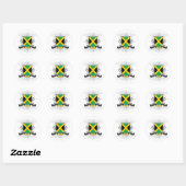 Sticker Rond jamaicashield2 (Feuille)