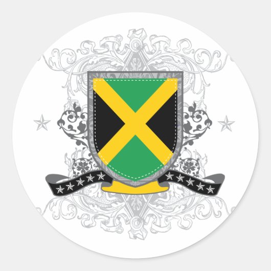 Sticker Rond jamaicashield2 (Devant)