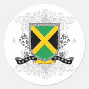 Sticker Rond jamaicashield2