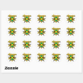 Sticker Rond jamaicastar (Feuille)