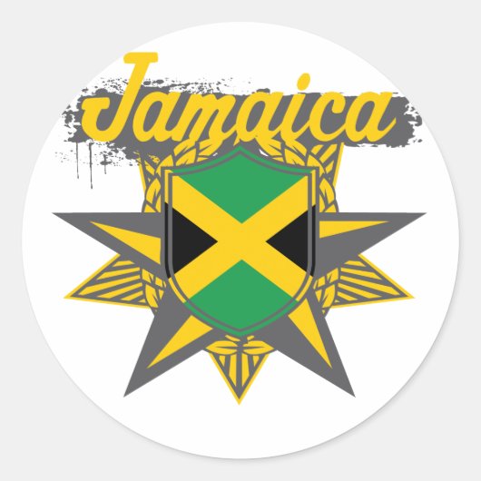 Sticker Rond jamaicastar (Devant)