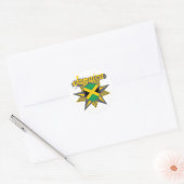 Sticker Rond jamaicastar (Enveloppe)