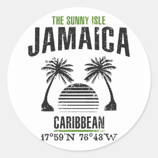 Sticker Rond Jamaïque (Devant)