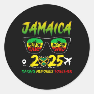 Sticker Rond Jamaïque Réunion familiale 2025 Faire des souvenir