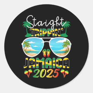 Sticker Rond Jamaïque Réunion Famille amis Voyage 2025 Annivers
