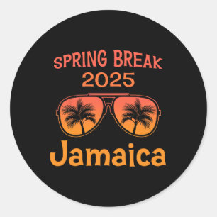 Sticker Rond Jamaïque Spring Break 2025 Family Vacation Beach V