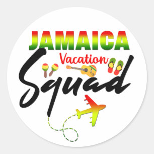 Sticker Rond Jamaïque Vacation Squad Group Correspondance Regga
