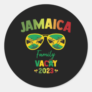 Sticker Rond Jamaïque Voyage de vacances 2023