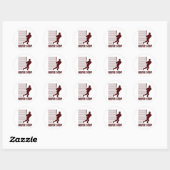 Sticker Rond Jamais arrêté : Baseball (Feuille)
