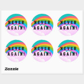 STICKER ROND JAMAIS PLUS (Feuille)