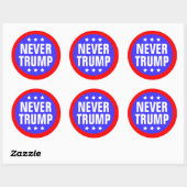 Sticker Rond JAMAIS TRUMP Pour Président 2016 (Feuille)