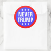 Sticker Rond JAMAIS TRUMP Pour Président 2016 (Sac)
