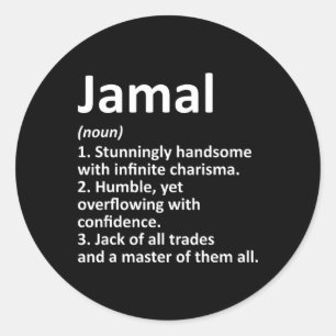 Sticker Rond Jamal Définition Nom personnalisé Amusant Annivers