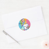 Sticker Rond Jamal Musiala Wpap Pop Art (Enveloppe)