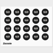 Sticker Rond Jambe prothèse pegleg - prendre genoux amputé (Feuille)