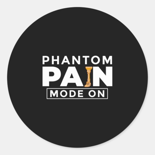Sticker Rond Jambe prothèse pegleg - prendre genoux amputé (Devant)