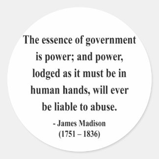 Sticker Rond James Madison Citation 5a