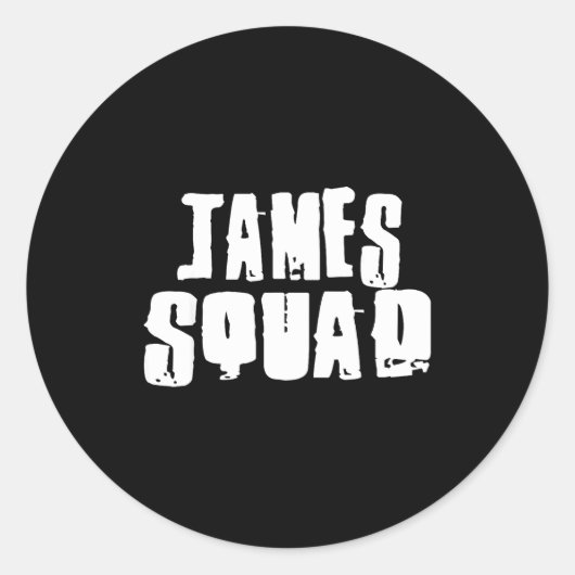 Sticker Rond James Squad Name Funny James  (Devant)