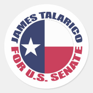 Sticker Rond James Talarico pour le Sénat américain Drapeau du 