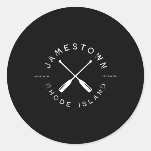 Sticker Rond Jamestown Rhode Island Ri (Devant)