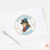Sticker Rond Jamestown Virginia Colonial (Enveloppe)