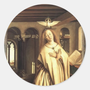 Sticker Rond Jan Eyck - Virgin Annunciate