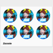 Sticker rond Jane (Feuille)
