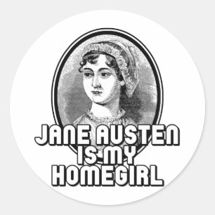 Sticker Rond Jane Austen