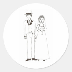 Sticker Rond Jane Austen Mariage