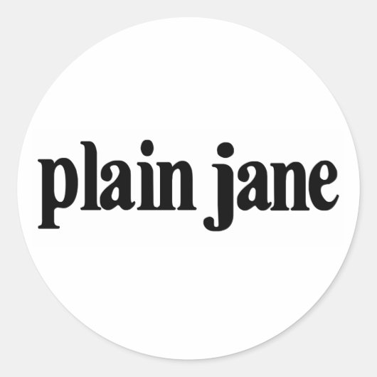 Sticker Rond Jane simple (Devant)