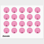 Sticker Rond Janitorial de nettoyage de glam Glitz rose (Feuille)