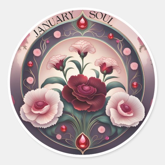 Sticker Rond Janvier Soul (Devant)