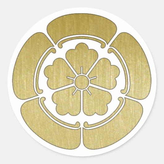 Sticker Rond JAPAN NobunagaOda mokkomon Syougun Cool (Devant)