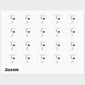 Sticker Rond Japanese crane g5 (Feuille)