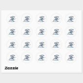 Sticker Rond Japanese Ninja (Feuille)