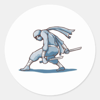 Sticker Rond Japanese Ninja