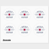 Sticker Rond Japon (Feuille)