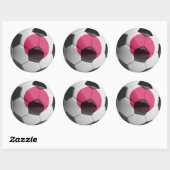 Sticker Rond Japon drapeau Soccer Ball (Feuille)