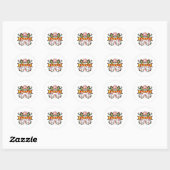 Sticker Rond Japon Karate Dragons (Feuille)