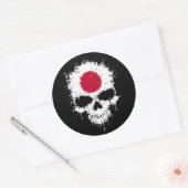 Sticker Rond Japon Laisser un crâne éclatant (Enveloppe)