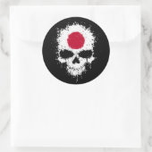 Sticker Rond Japon Laisser un crâne éclatant (Sac)
