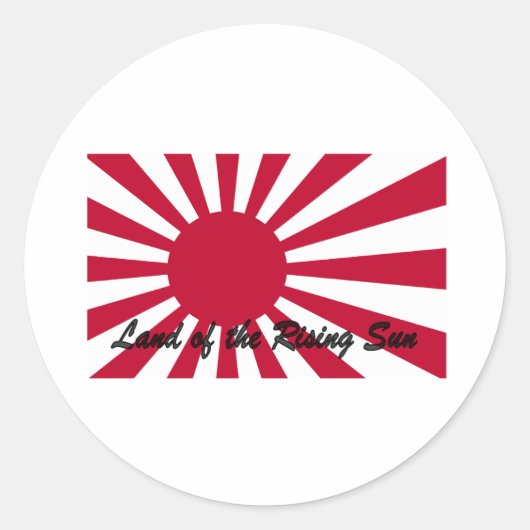 Sticker Rond Japon - Terre du soleil levant (Devant)